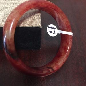 Faux Jade Bangle Bracelet 59mm inside diameter.